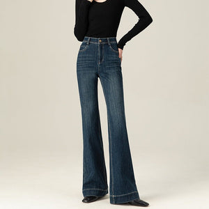 Tencel American - style horn jeans women's 2025 retro elastic - Negative Apparel