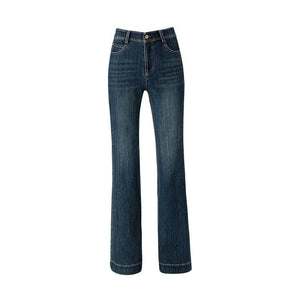 Tencel American - style horn jeans women's 2025 retro elastic - Negative Apparel