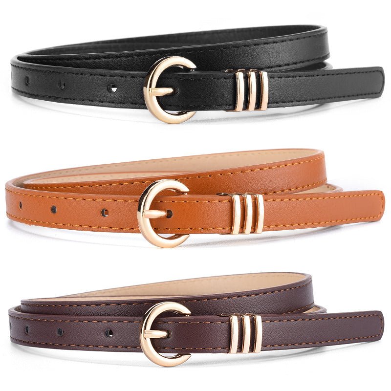 Women's PU leather belt spring and summer Korean version leisure ins style trend fashion personality all - match skirt suit pants belt - Negative Apparel