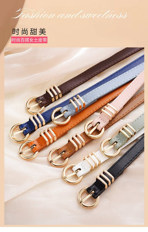 Women's PU leather belt spring and summer Korean version leisure ins style trend fashion personality all - match skirt suit pants belt - Negative Apparel