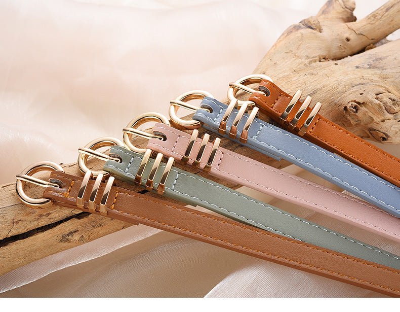 Women's PU leather belt spring and summer Korean version leisure ins style trend fashion personality all - match skirt suit pants belt - Negative Apparel