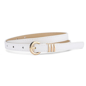 Women's PU leather belt spring and summer Korean version leisure ins style trend fashion personality all - match skirt suit pants belt - Negative Apparel