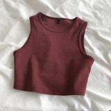Women's summer cami bm style high waist slim fit short sleeveless bottoming female - Negative Apparel